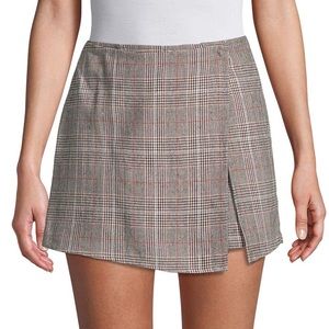 Lea & Viola Plaid Wrap Skort